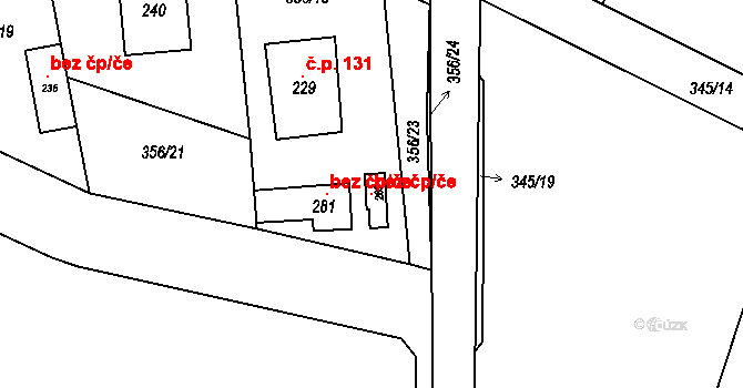 Znojmo 97139807 na parcele st. 282 v KÚ Mramotice, Katastrální mapa