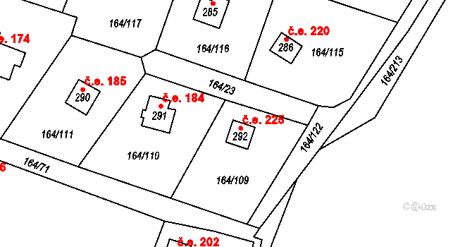 Doubravčice 5225, Katastrální mapa