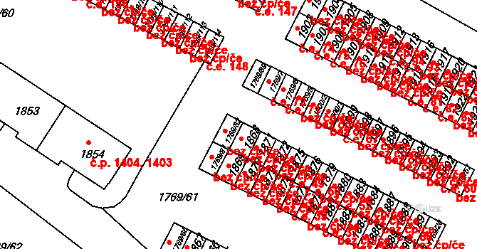 Tachov 38312808 na parcele st. 1769/82 v KÚ Tachov, Katastrální mapa