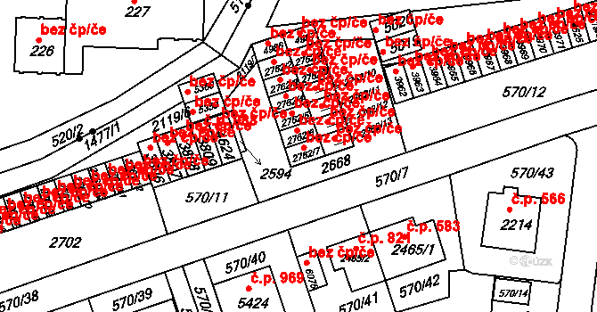 Třebíč 38370808 na parcele st. 2762/7 v KÚ Třebíč, Katastrální mapa