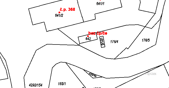 Opatov 40145808 na parcele st. 642 v KÚ Opatov v Čechách, Katastrální mapa