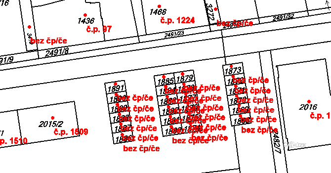 Choceň 45515808 na parcele st. 1884 v KÚ Choceň, Katastrální mapa