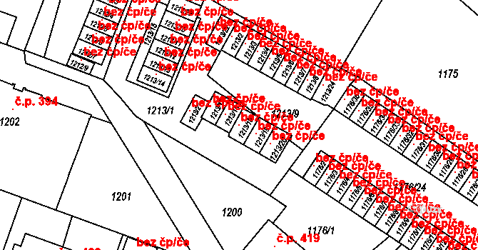 Liberec 47083808 na parcele st. 1213/18 v KÚ Liberec, Katastrální mapa