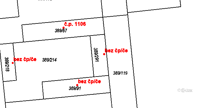 Pohořelice 100446809 na parcele st. 389/291 v KÚ Pohořelice nad Jihlavou, Katastrální mapa