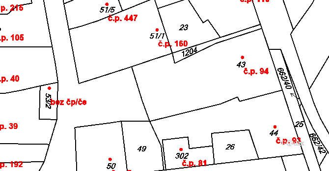 Brodce 121, Katastrální mapa