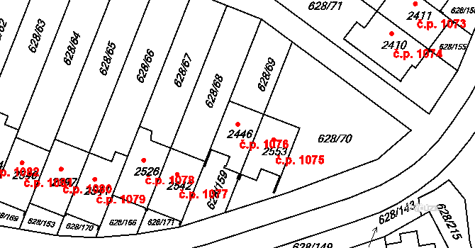 Prachatice II 1076, Prachatice na parcele st. 2446 v KÚ Prachatice, Katastrální mapa