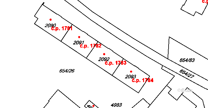 Zábřeh 1783, Ostrava na parcele st. 2092 v KÚ Zábřeh nad Odrou, Katastrální mapa