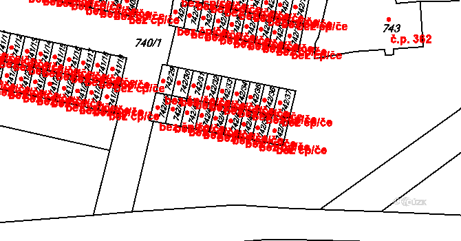 Sokolov 42972809 na parcele st. 742/41 v KÚ Sokolov, Katastrální mapa
