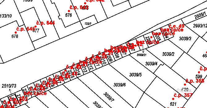 Kyjov 43232809 na parcele st. 2210 v KÚ Kyjov, Katastrální mapa