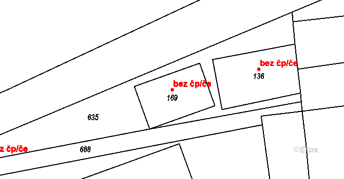 Hořešovice 48573809 na parcele st. 169 v KÚ Hořešovice, Katastrální mapa
