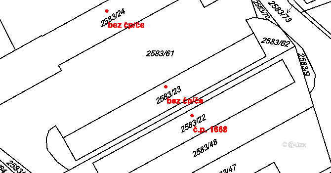 Rychnov nad Kněžnou 38496810 na parcele st. 2583/23 v KÚ Rychnov nad Kněžnou, Katastrální mapa