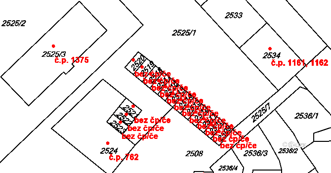 Ústí nad Labem 38855810 na parcele st. 2516 v KÚ Střekov, Katastrální mapa