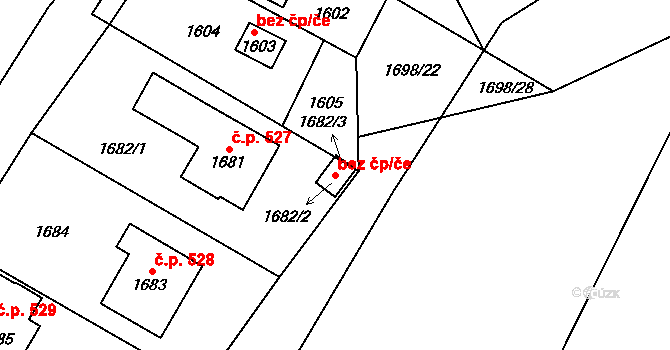 Vřesina 38971810 na parcele st. 1682/2 v KÚ Vřesina u Bílovce, Katastrální mapa