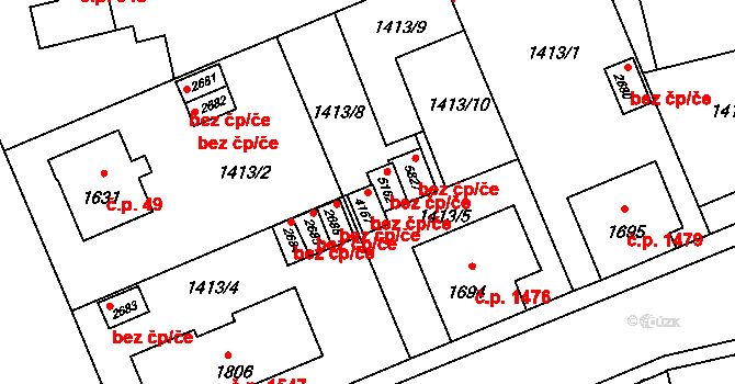 Šumperk 44947810 na parcele st. 4167 v KÚ Šumperk, Katastrální mapa