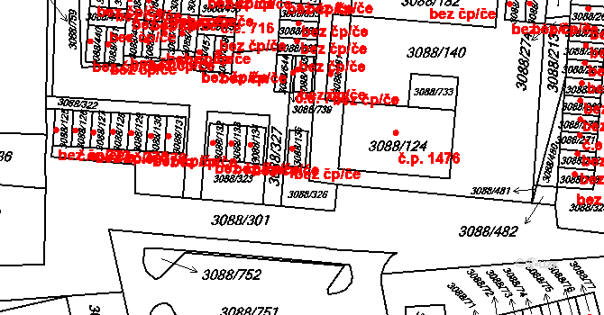 Mikulov 48459810 na parcele st. 3088/136 v KÚ Mikulov na Moravě, Katastrální mapa