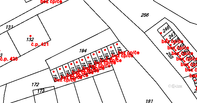 Velké Opatovice 5 na parcele st. 185 v KÚ Velké Opatovice, Katastrální mapa