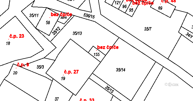 Vladislav 103856811 na parcele st. 155 v KÚ Hostákov, Katastrální mapa