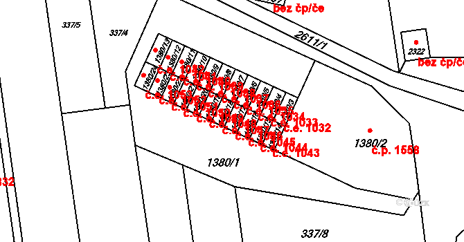 Lipník nad Bečvou I-Město 1046, Lipník nad Bečvou na parcele st. 1380/17 v KÚ Lipník nad Bečvou, Katastrální mapa