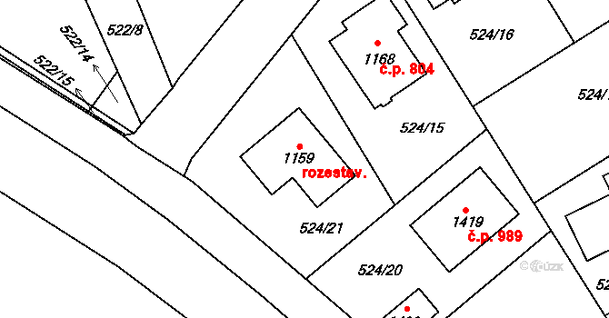 Lišov 817, Katastrální mapa