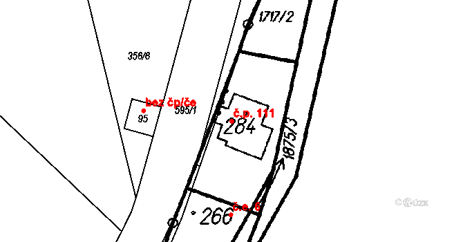 Bernov 35, Krajková na parcele st. 102 v KÚ Leopoldovy Hamry, Katastrální mapa