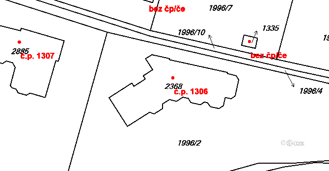 Bělá pod Bezdězem 1306 na parcele st. 2368 v KÚ Bělá pod Bezdězem, Katastrální mapa