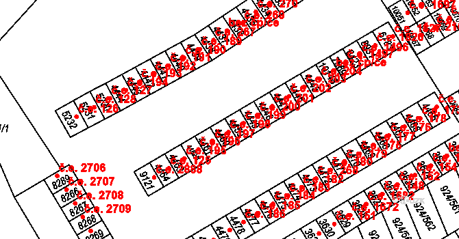 Hodonín 199 na parcele st. 4459 v KÚ Hodonín, Katastrální mapa