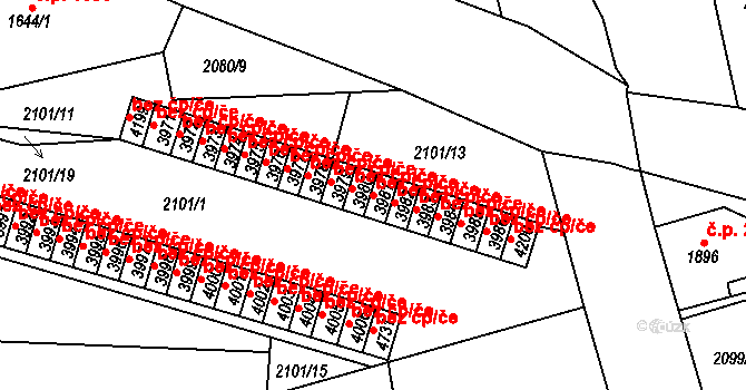 Jablonec nad Nisou 2035, Katastrální mapa