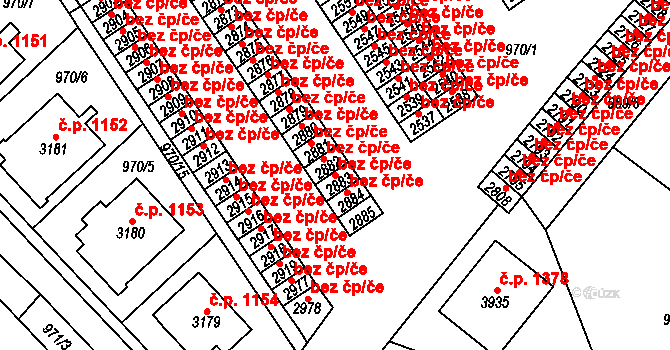 Sušice 39184811 na parcele st. 2883 v KÚ Sušice nad Otavou, Katastrální mapa