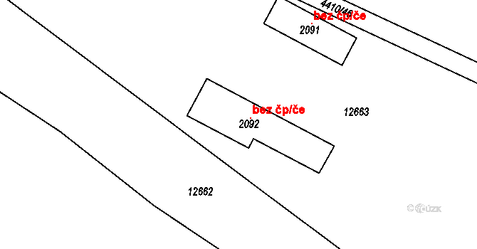 Hrušovany nad Jevišovkou 40957811 na parcele st. 2092 v KÚ Hrušovany nad Jevišovkou, Katastrální mapa