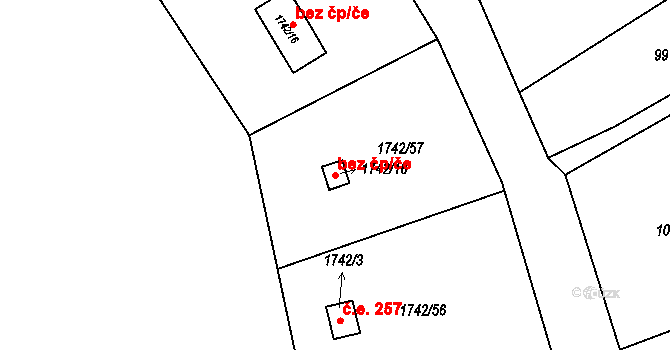 Krnov 41362811 na parcele st. 1742/18 v KÚ Opavské Předměstí, Katastrální mapa