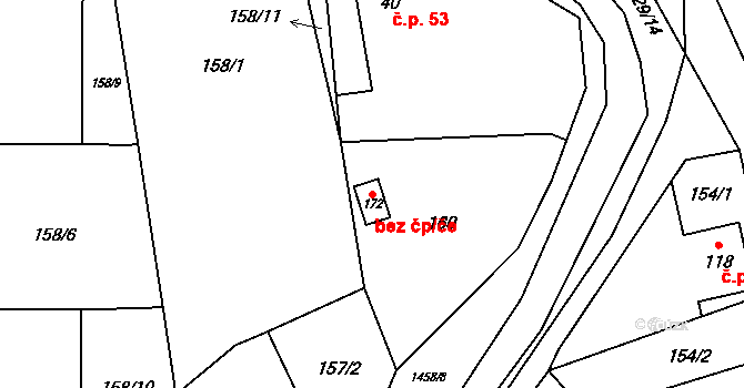 Staré Heřminovy 46549811 na parcele st. 172 v KÚ Staré Heřminovy, Katastrální mapa