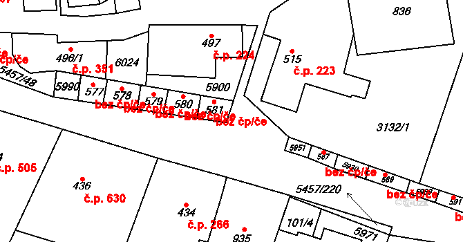 Polešovice 35 na parcele st. 581 v KÚ Polešovice, Katastrální mapa
