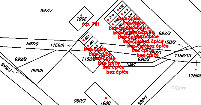 Kdyně 48792811 na parcele st. 889 v KÚ Kdyně, Katastrální mapa