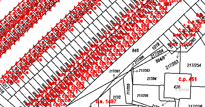 Sezimovo Ústí 48870811 na parcele st. 565/13 v KÚ Sezimovo Ústí, Katastrální mapa
