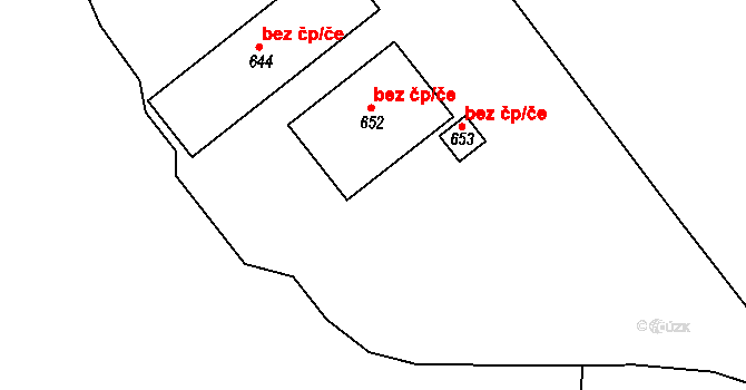 Zdiby 48954811 na parcele st. 653 v KÚ Zdiby, Katastrální mapa