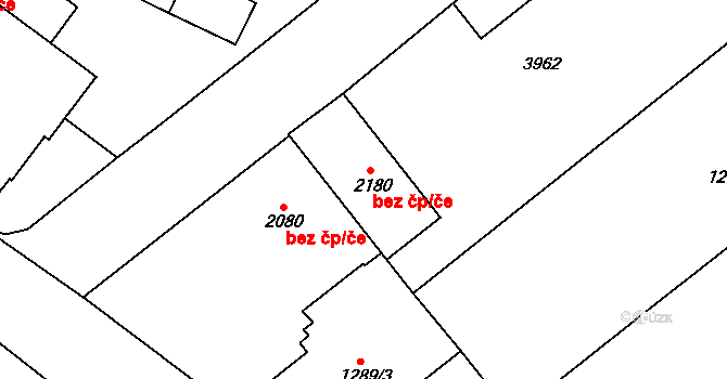 Klatovy 49448811 na parcele st. 2180 v KÚ Klatovy, Katastrální mapa