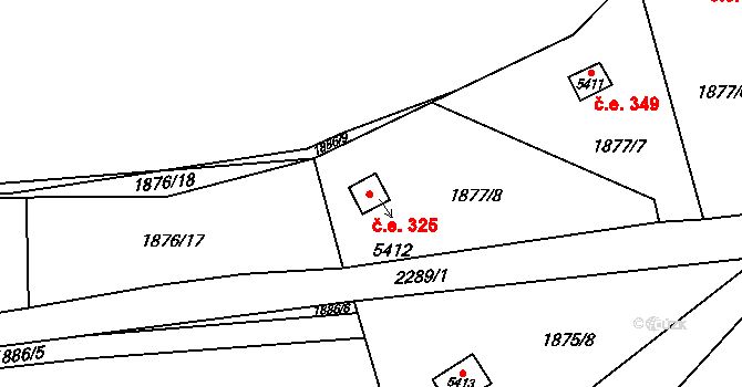 Beroun-Město 325, Beroun na parcele st. 5412 v KÚ Beroun, Katastrální mapa