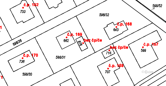 Mukařov 78218811 na parcele st. 876 v KÚ Srbín, Katastrální mapa