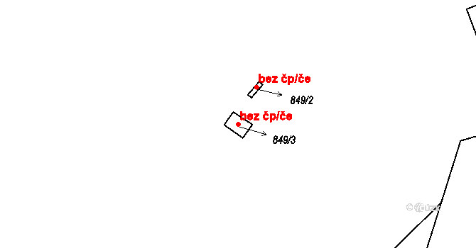 Polnička 106248812 na parcele st. 849/3 v KÚ Polnička, Katastrální mapa