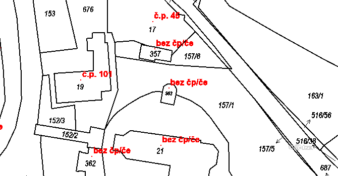 Albrechtičky 120886812 na parcele st. 363 v KÚ Albrechtičky, Katastrální mapa