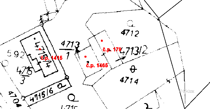 Poděbrady III 179, Poděbrady na parcele st. 4713/2 v KÚ Poděbrady, Katastrální mapa