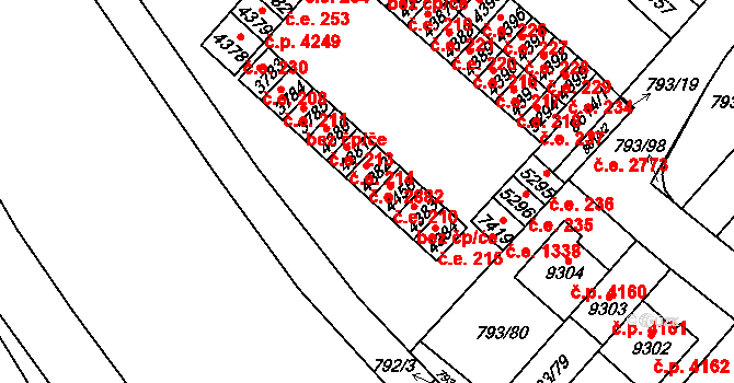 Hodonín 2882 na parcele st. 4382 v KÚ Hodonín, Katastrální mapa