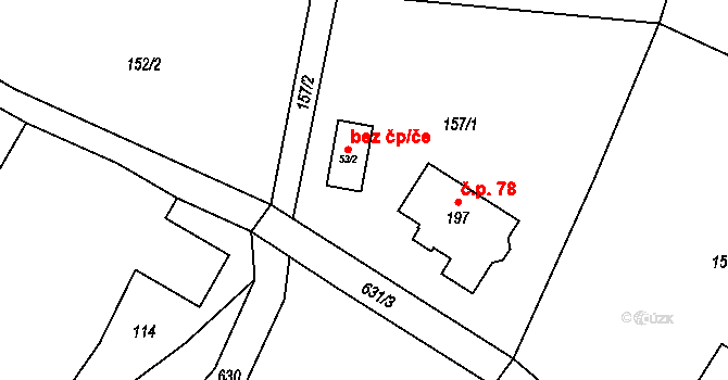 Holín 39783812 na parcele st. 53/2 v KÚ Holín, Katastrální mapa