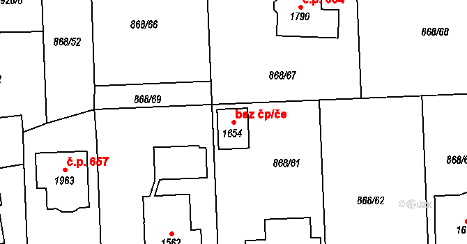 Holýšov 41859812 na parcele st. 1654 v KÚ Holýšov, Katastrální mapa