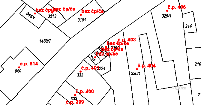Svitavy 42154812 na parcele st. 331/2 v KÚ Svitavy-předměstí, Katastrální mapa