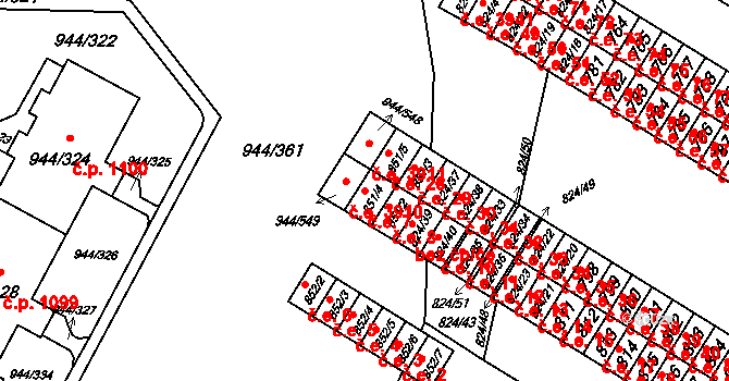 Šumbark 7, Havířov na parcele st. 851/4 v KÚ Šumbark, Katastrální mapa
