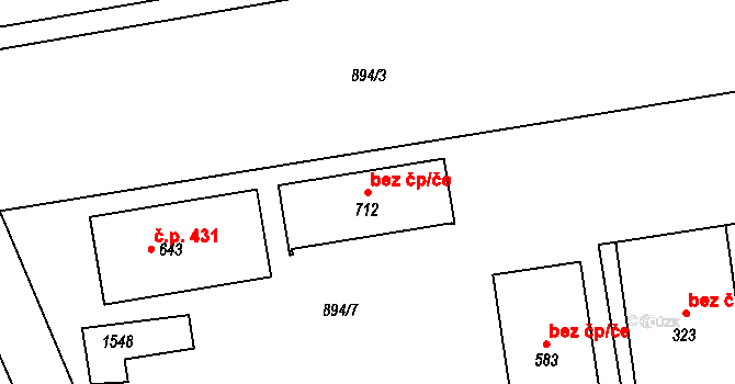 Lhenice 50584812 na parcele st. 712 v KÚ Lhenice, Katastrální mapa