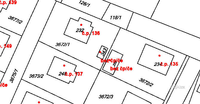 Kozojedy 81839812 na parcele st. 343 v KÚ Kozojedy u Kralovic, Katastrální mapa