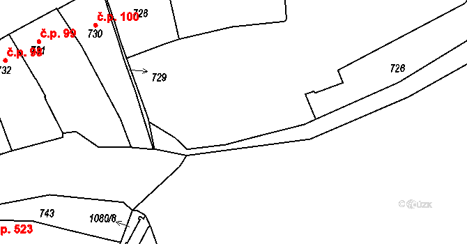 Objekt 100731813, Katastrální mapa