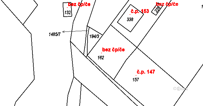 Libomyšl 106795813 na parcele st. 162 v KÚ Libomyšl, Katastrální mapa